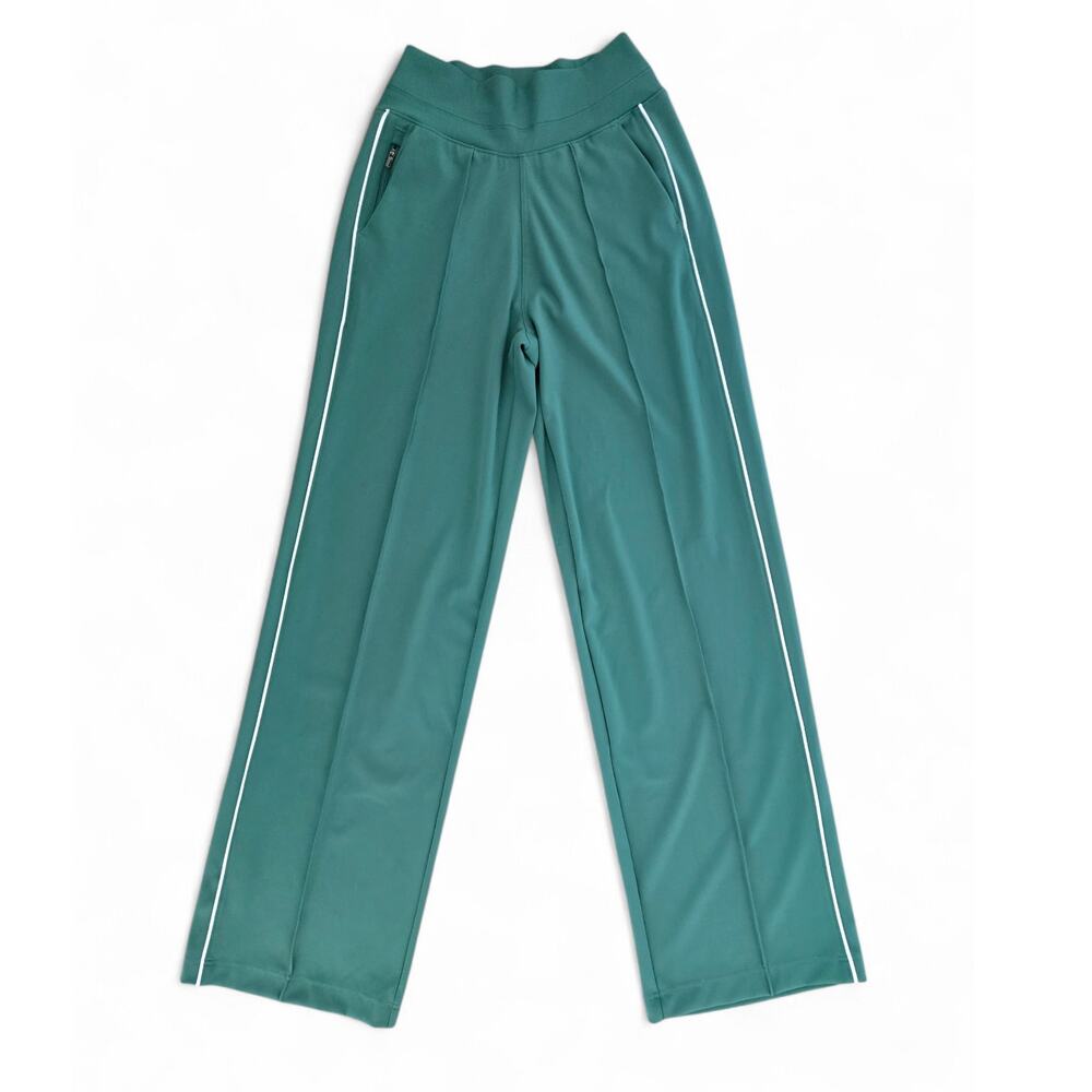 Athleta Venice High Rise Track Stripe Wide Leg Pant Green Size XS Tall NWOT